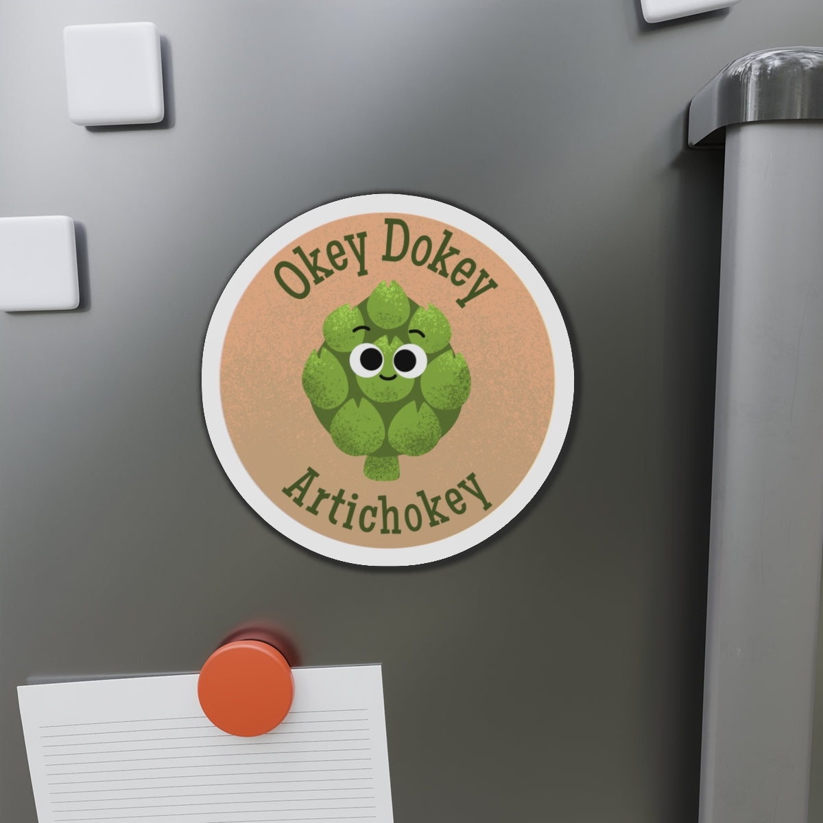 Whimsical Artichoke Die-Cut Magnet - Fun Kitchen Decor, Cute Gift, Refrigerator Magnet, Foodie Art, Playful Home Accessory