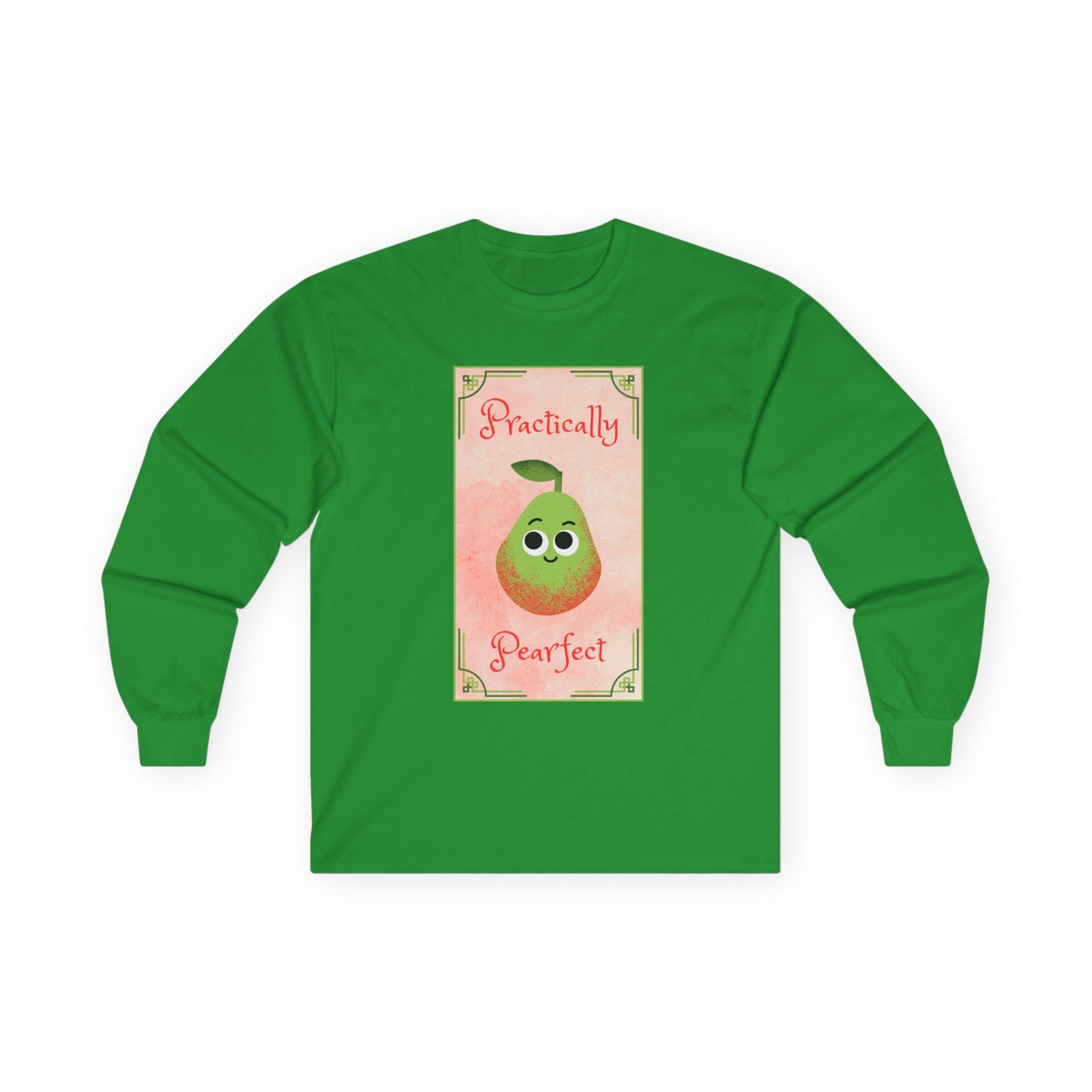 Cute Long Sleeve Tees - Practically Pear-fect Tee for Fruit Lovers, Fall, Gifts, Casual Wear, Summer Fun