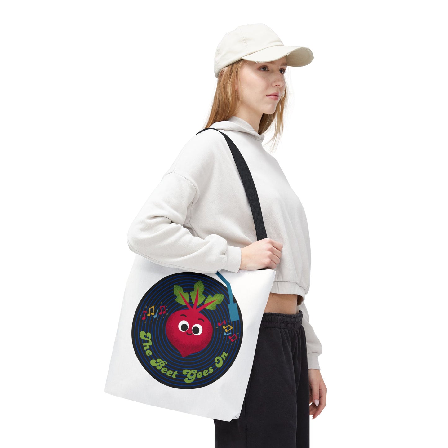 Musical Beet Tote Bag - Stylish Eco-Friendly Shopper, Fun Gift for Veggie Lovers, Perfect for Grocery Runs, Festivals, and Birthdays
