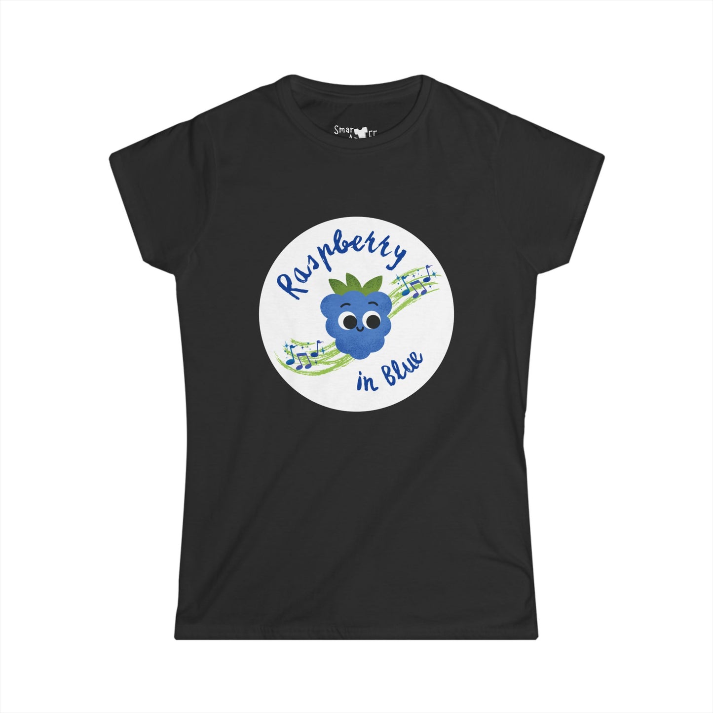 Raspberry in Blue Rhapsody Shirt for Music Lovers - Women's Tee, Funny Pun T-Shirt,