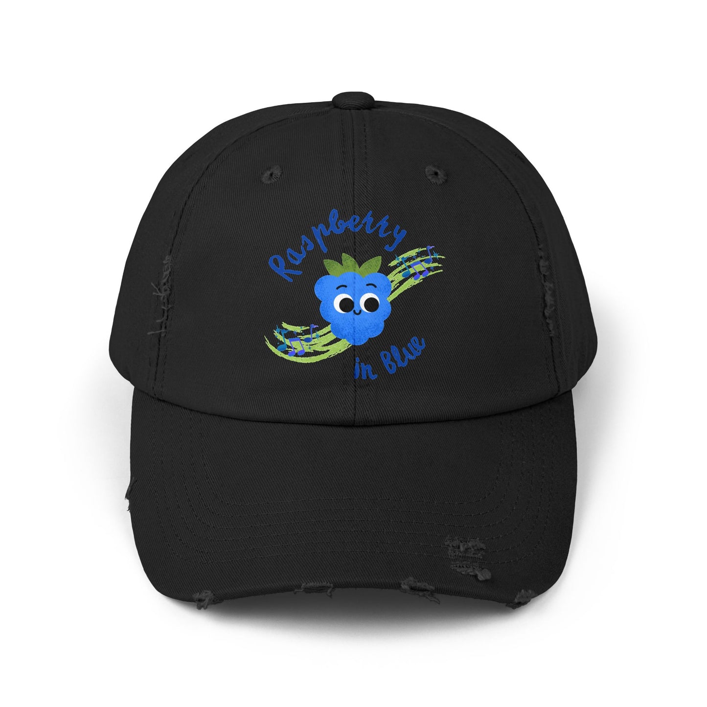 Whimsical Musical Pun Distressed Cap, Fun Hats for Casual Outings, Unisex Accessory, Perfect Gift for Birthdays, Festivals, and Summer Events