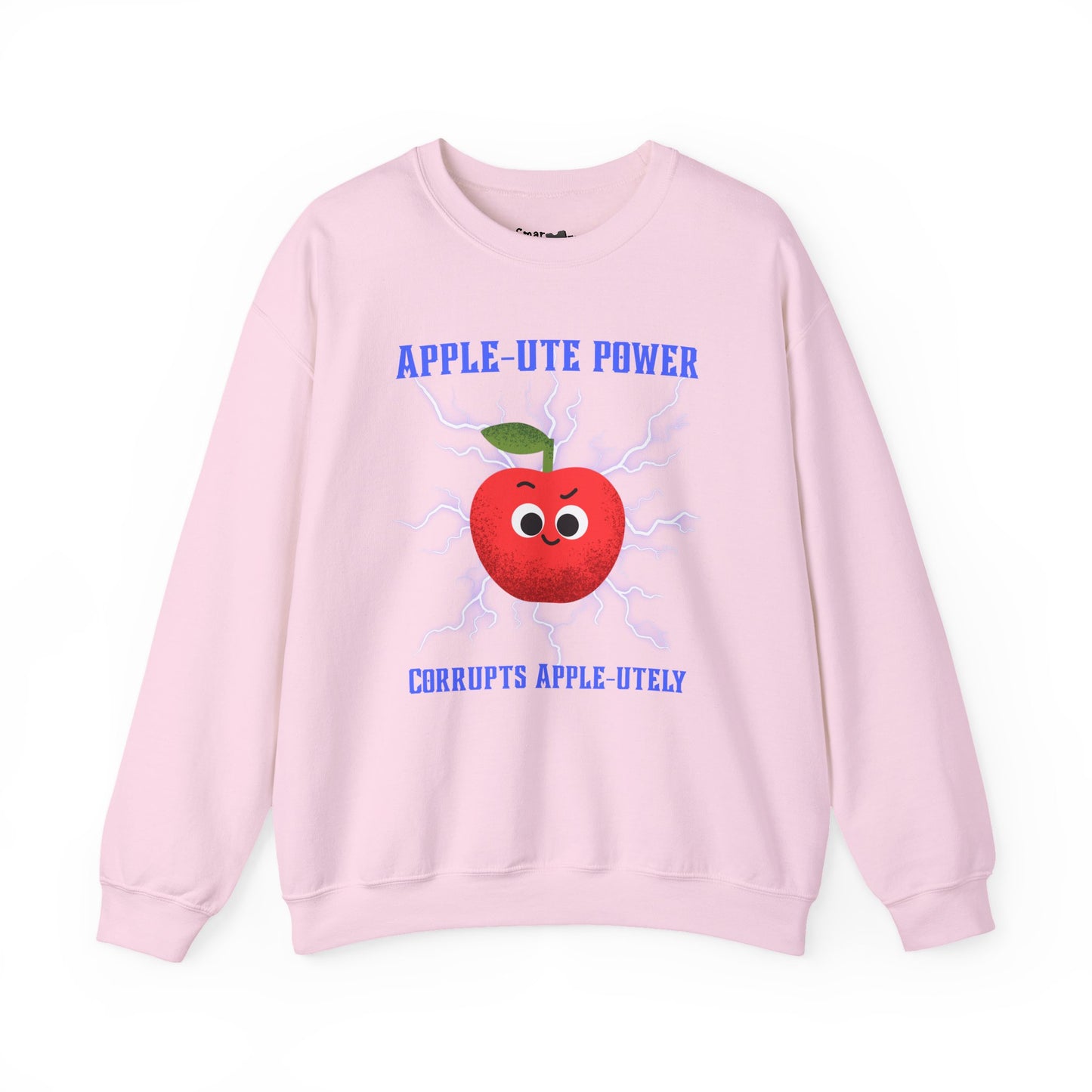 Funny Pun Apple-Ute Power Unisex Sweatshirt, Whimsical Art Design Apparel, Fall Comfort Clothing, Unisex Styling, Great Gift Idea