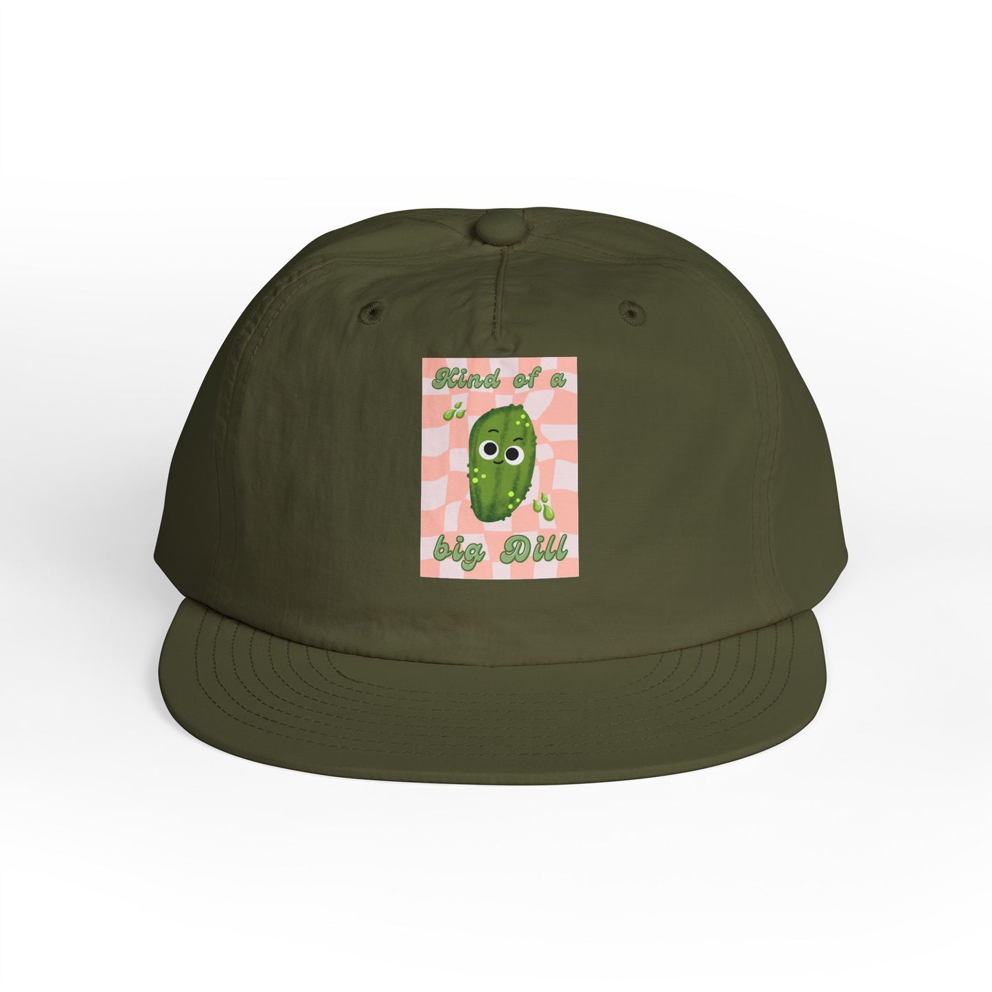 Funny Surf Cap with Cute Dill Pickle Design, Summer Hat for Beach Lovers, Ideal Gift for Foodies, Great for BBQs and Parties
