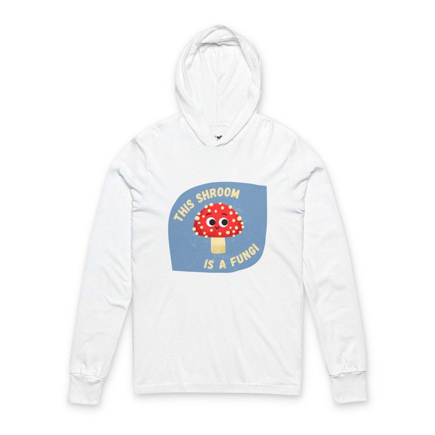 Mushroom Unisex Hooded Long Sleeve Shirt for Fun-Loving Souls, Unique Casual Wear, Quirky Fashion Statement, Funny Pun Pullover