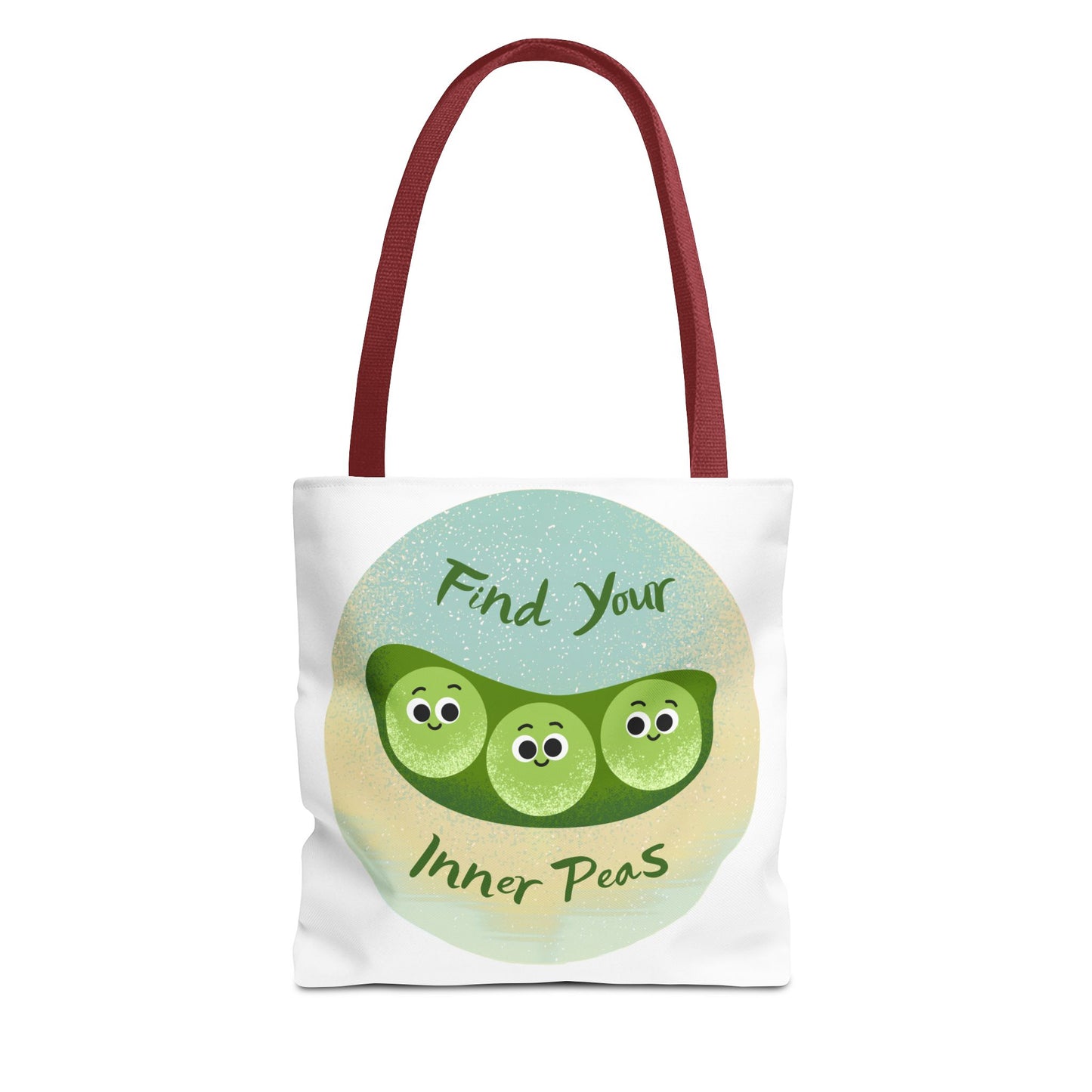 Whimsical Tote Bags - Find Your Inner Peas, Eco-Friendly Shopping Bag, Cute Gift for Gardeners, Motivational Tote, Fun Everyday Bag