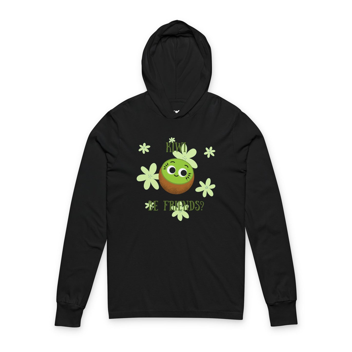 Cute Kiwi Friends Unisex Hooded Long Sleeve Shirt, Perfect for Casual Wear, Gifts for Friends, Spring Fashion, Fruit Lovers