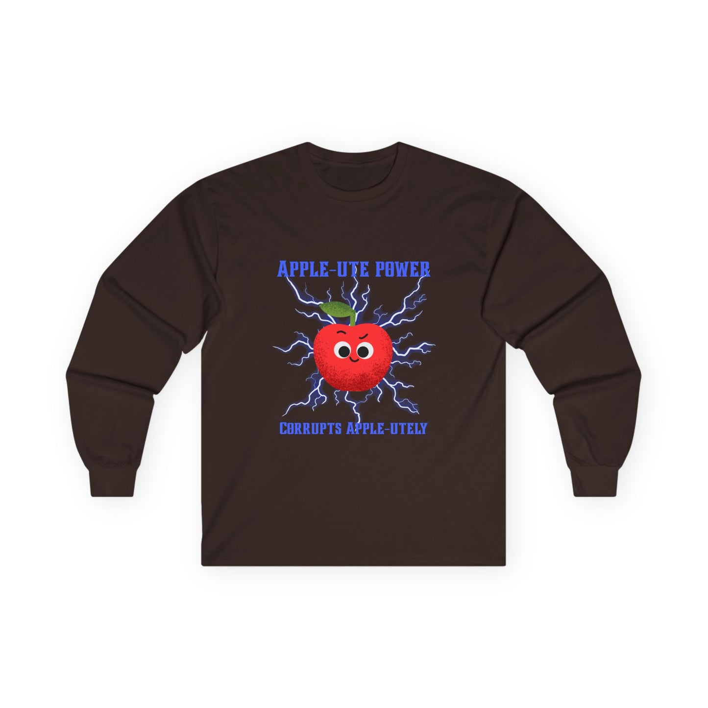 Apple-lute Power Pun Long Sleeve Tees, Cute Graphic Tee, Great Gift for All Ages, Funny Tee for Kids & Adults, Fall Fashion
