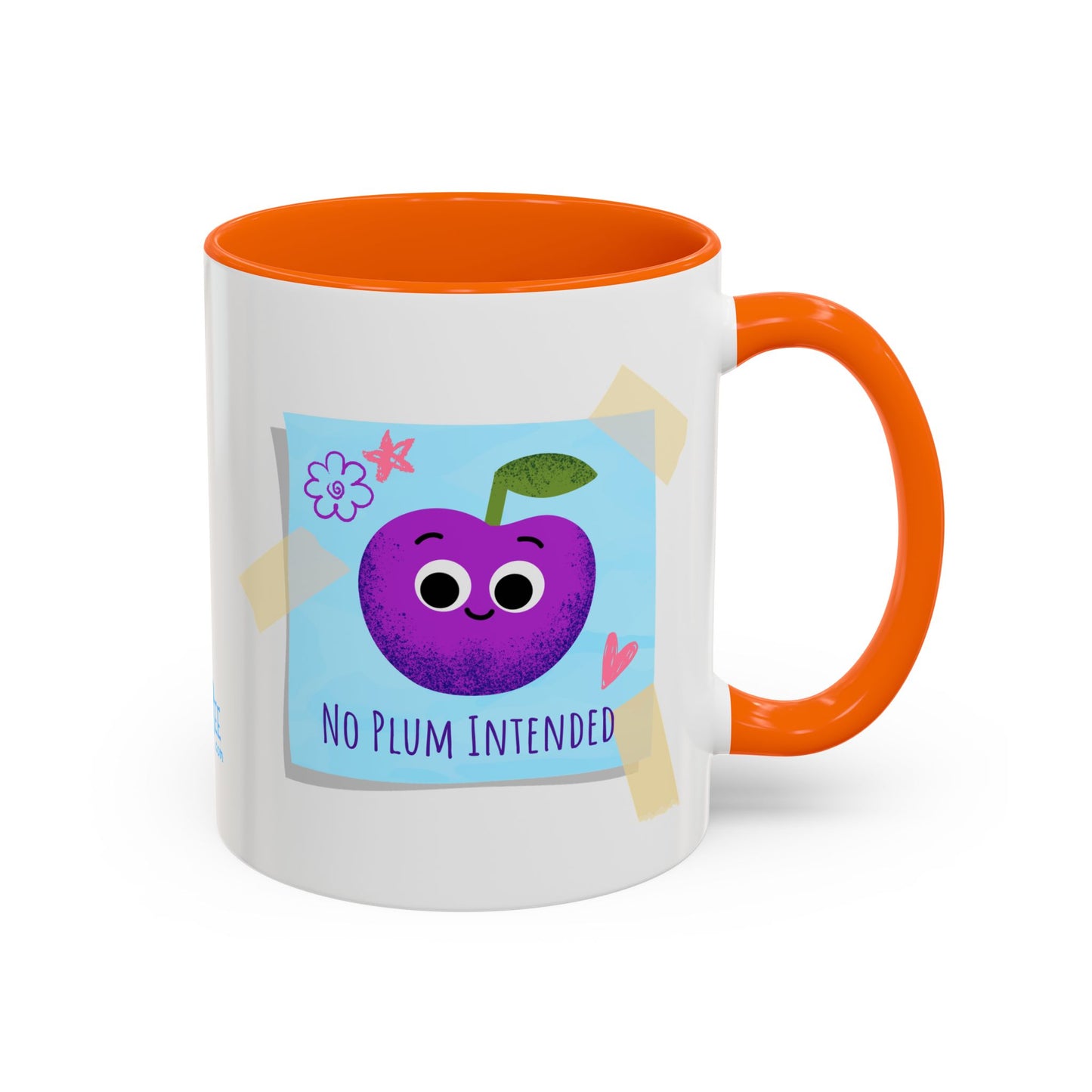Playful Plum Coffee Mug, Cute Gift for Teachers, Friends, Humor Mug, Fun Kitchen Decor, Unique Cup for Any Occasion