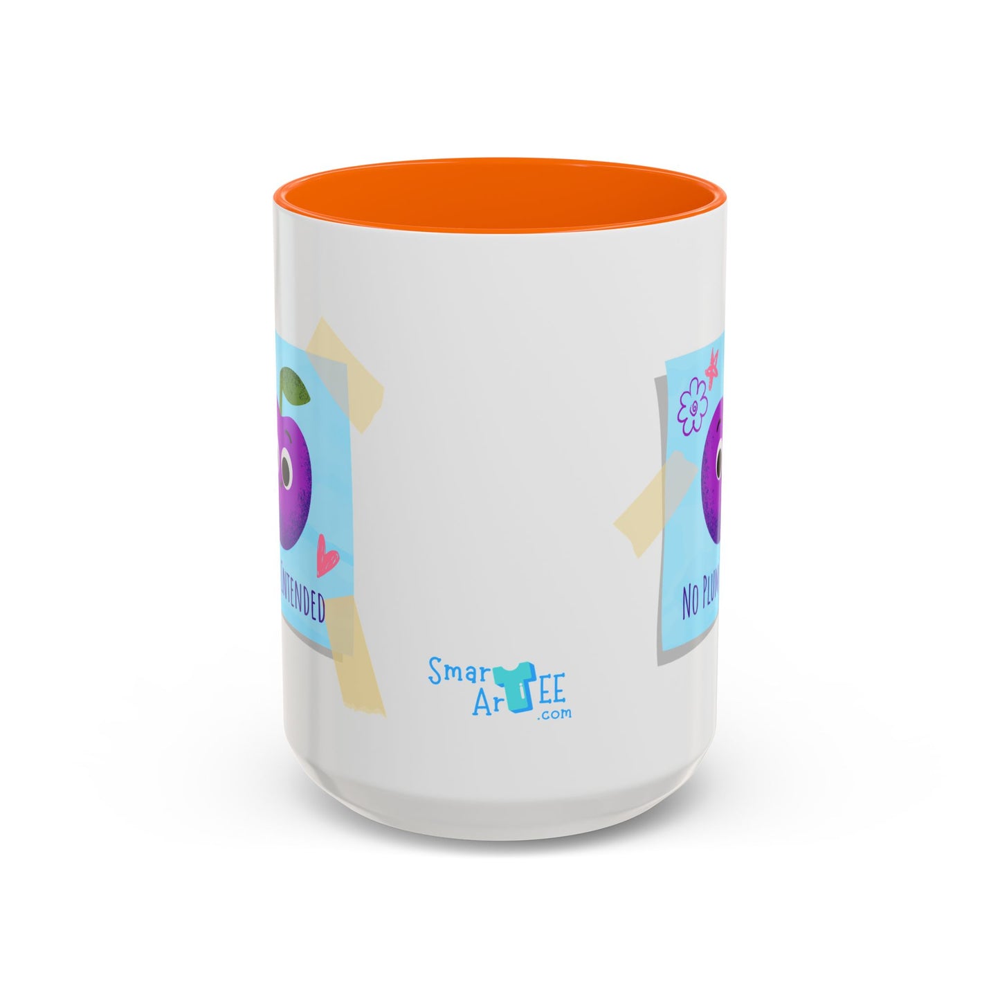 Playful Plum Coffee Mug, Cute Gift for Teachers, Friends, Humor Mug, Fun Kitchen Decor, Unique Cup for Any Occasion