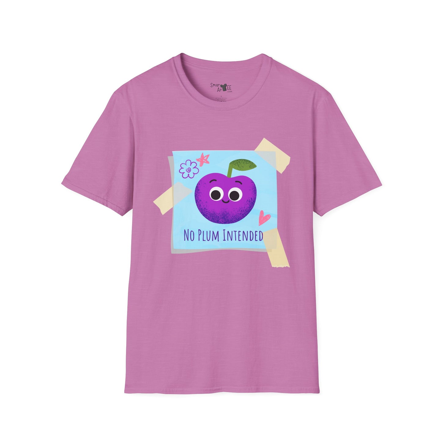 Cute No Plum Intended Unisex Softstyle T-Shirt, Great For Fruit Lovers, Funny Fruit Pun