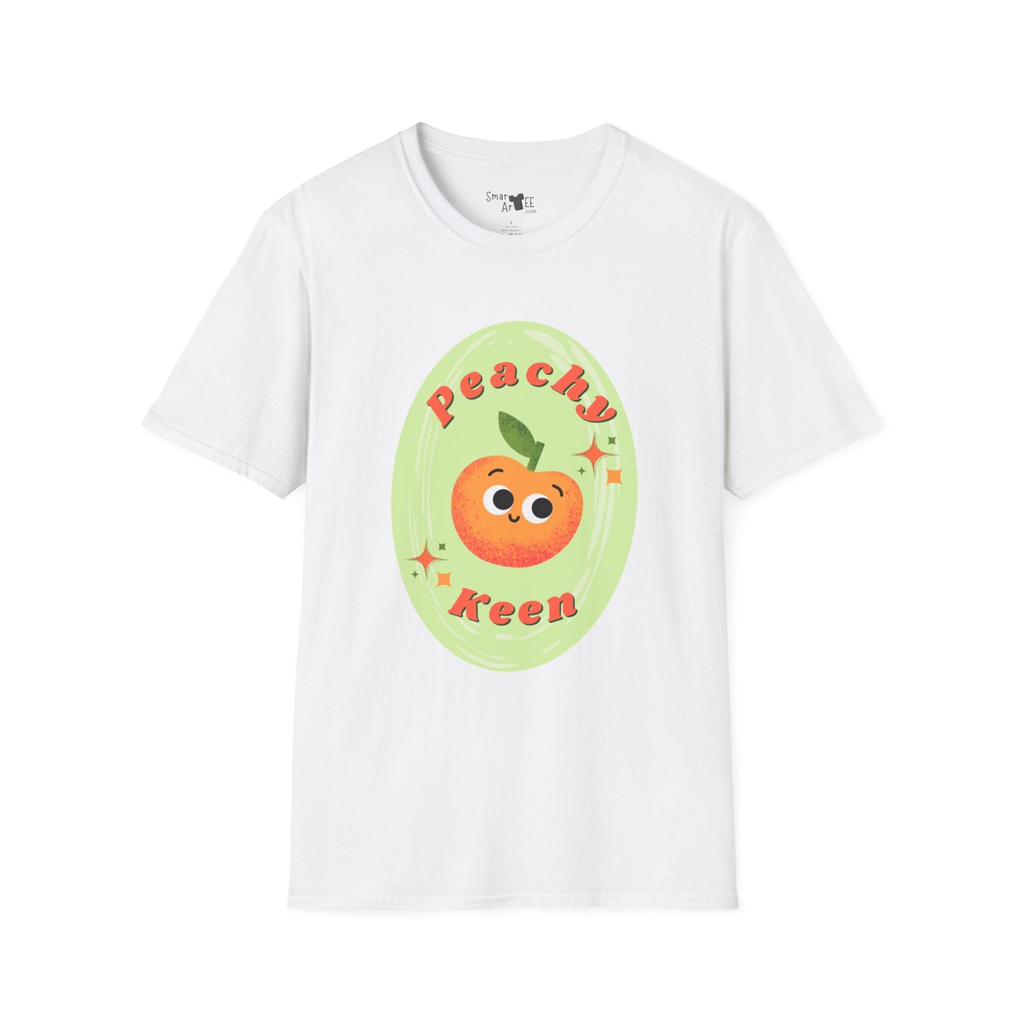 Peachy Keen Unisex Softstyle T-Shirt | Cute Fruit Tee | Fun Summer Apparel | Gift for Friends | Casual Outfit