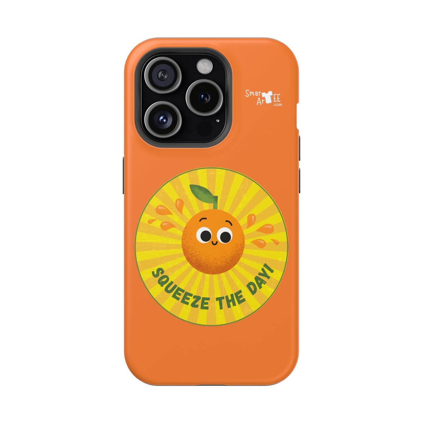 Orange Squeeze Impact-Resistant Case | Fun Phone Cover for Daily Motivation, Gift for Friends, Cute Phone Accessory, Squeeze the Day!