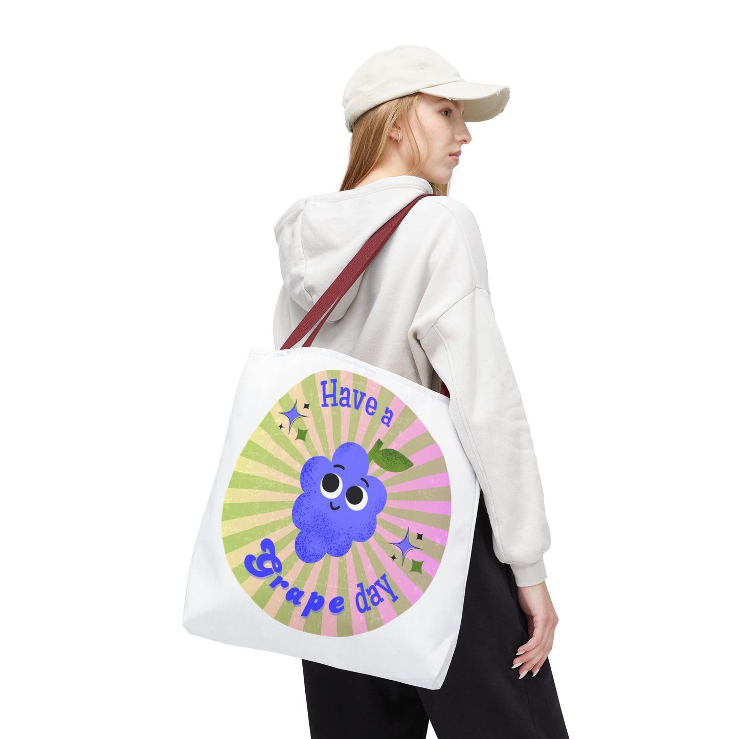 Cute Grape Day Tote Bag - Fun Reusable Shopping Bag, Gift for Fruit Lovers, Eco-Friendly Tote, Summer Bag, Kids' Toy Bag