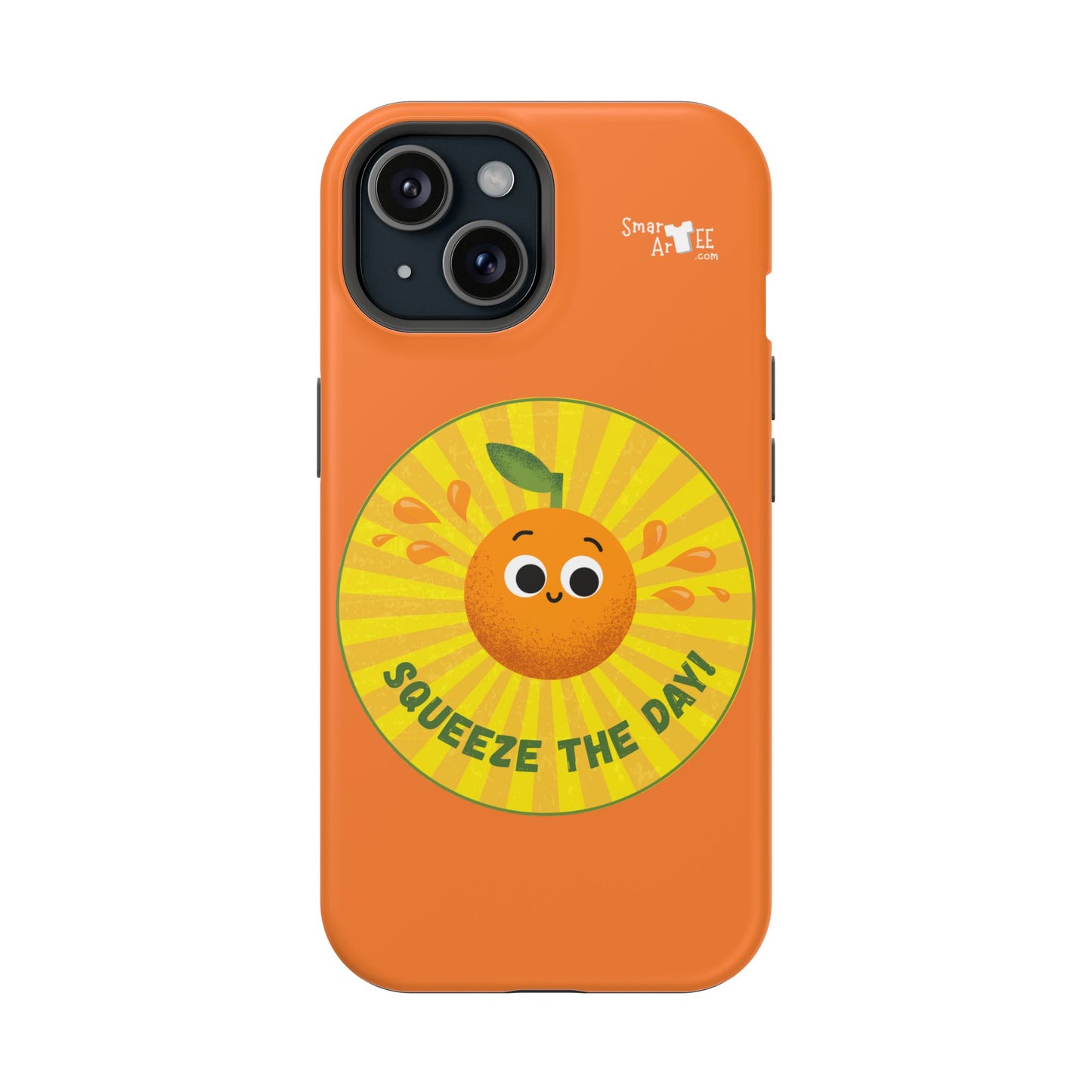 Orange Squeeze Impact-Resistant Case | Fun Phone Cover for Daily Motivation, Gift for Friends, Cute Phone Accessory, Squeeze the Day!