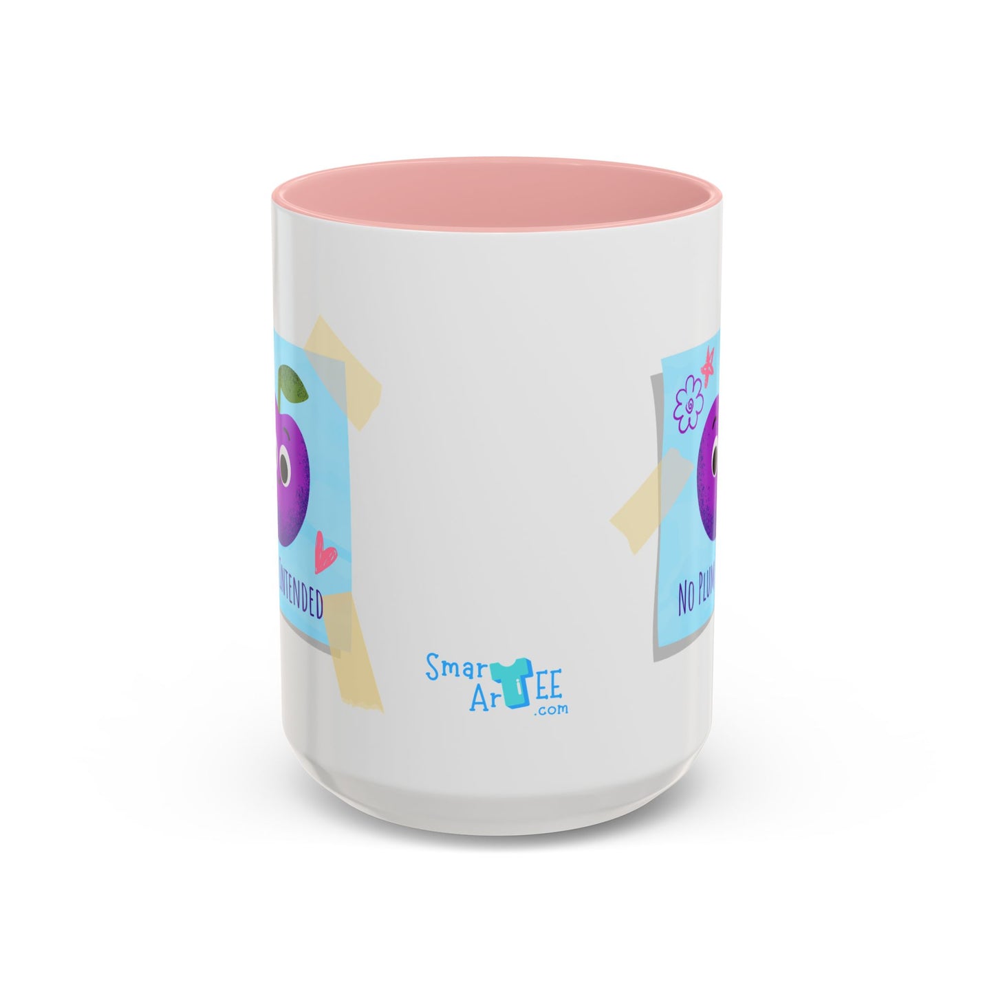 Playful Plum Coffee Mug, Cute Gift for Teachers, Friends, Humor Mug, Fun Kitchen Decor, Unique Cup for Any Occasion