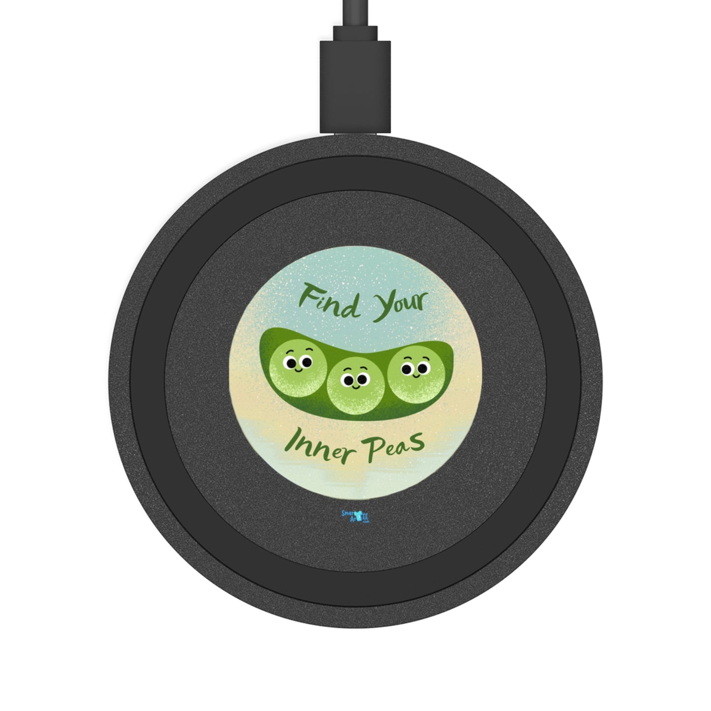 Find Your Inner Peas Wireless Charging Pad, Cute Tech Accessory for Home Office, Gifts for Friends, Bundle With Air Pod Case