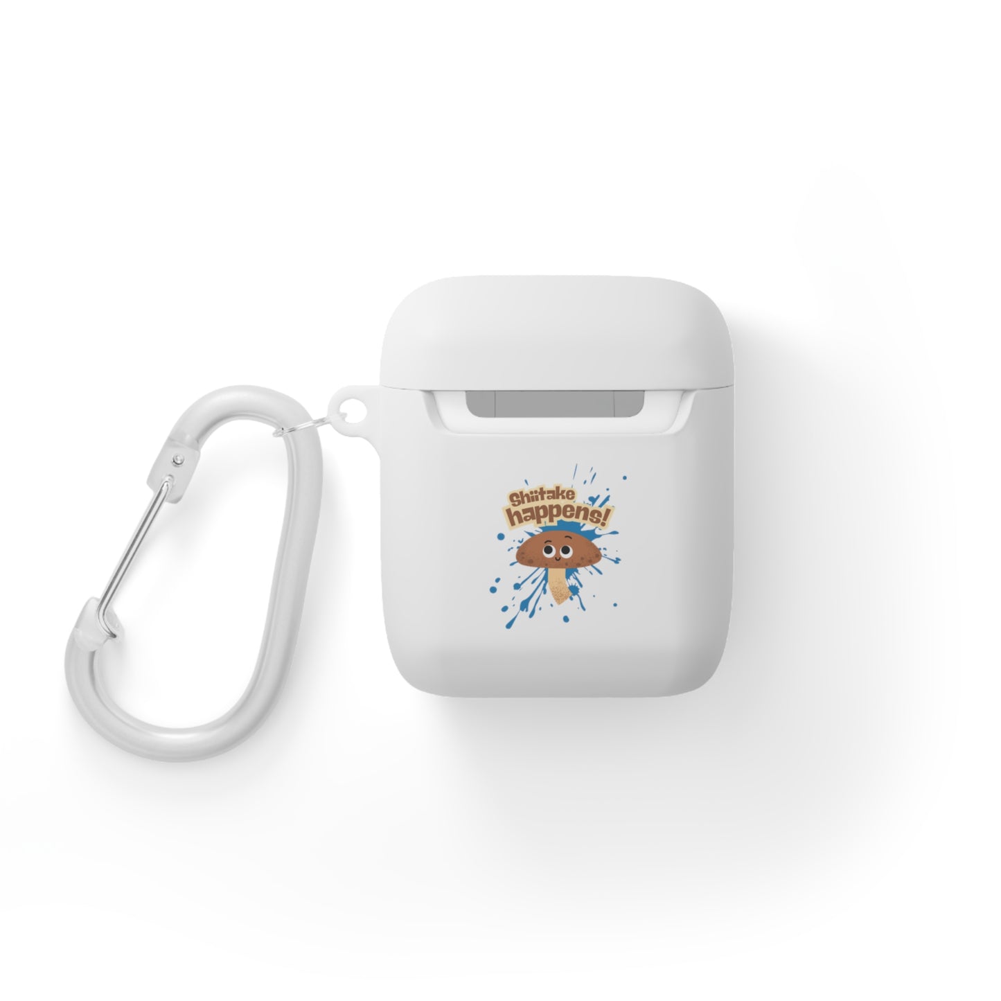 Cute AirPods Case Cover - "Shiitake Happens" Pun Design, AirPods Pro Accessory, Unique Gifts for Tech Lovers, Trendy AirPods Accessory