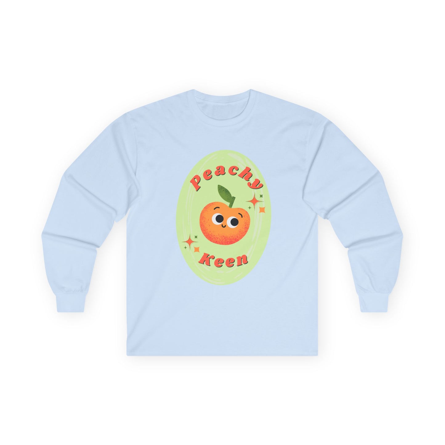 Peachy Keen Unisex Long Sleeve Tees, Cute Graphic Shirt, Fruit Lover Gift, Comfortable Everyday Wear, Perfect for Spring and Summer