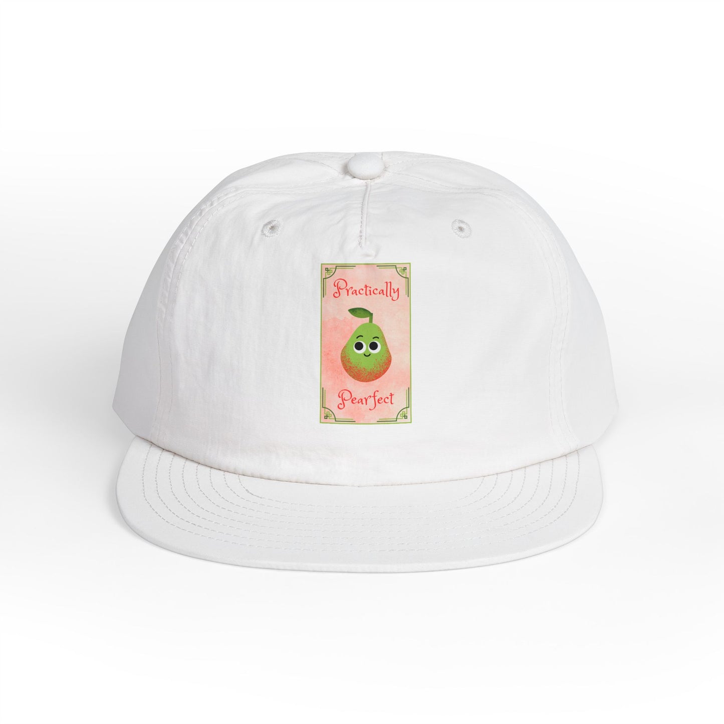 Surf Cap with 'Perfectly Pear' Design - Fun Beachwear, Summer Accessory, Gift Hat for Surfers, Casual Outfit, Beach Party Essential