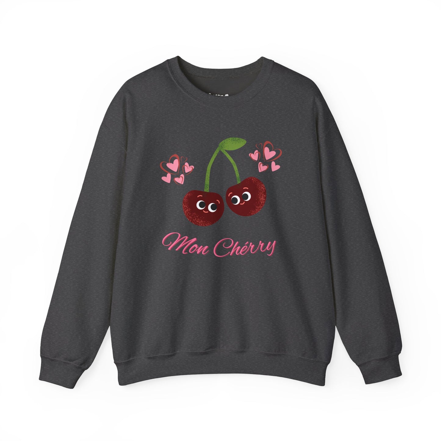 Mon Cherry Funny Fruit Pun Sweatshirt - Cozy Unisex Fashion, Relaxed Style for Everyday Wear, Great Gift Idea