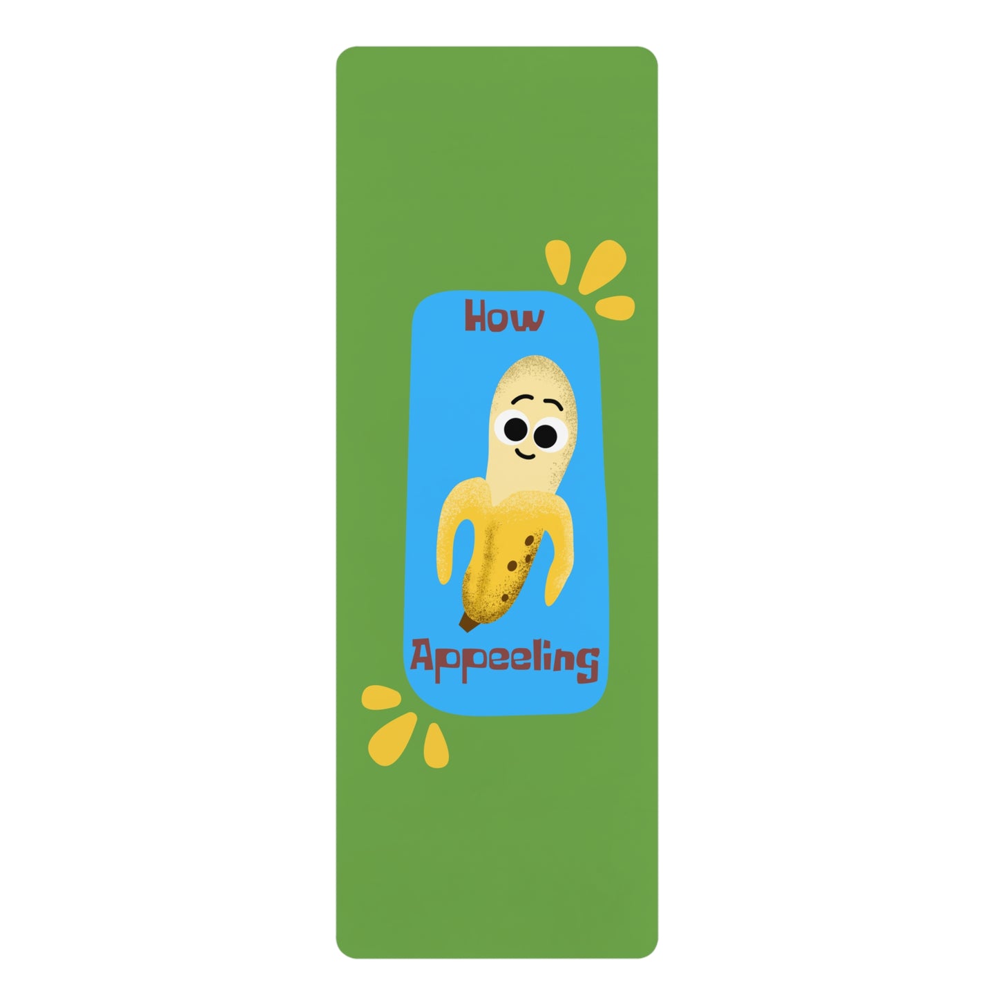 Funny Banana Yoga Mat - How Appeeling Yoga Mat, Eco-Friendly Rubber Yoga Mat, Fitness Mat, Exercise Mat, Gift for Yogis