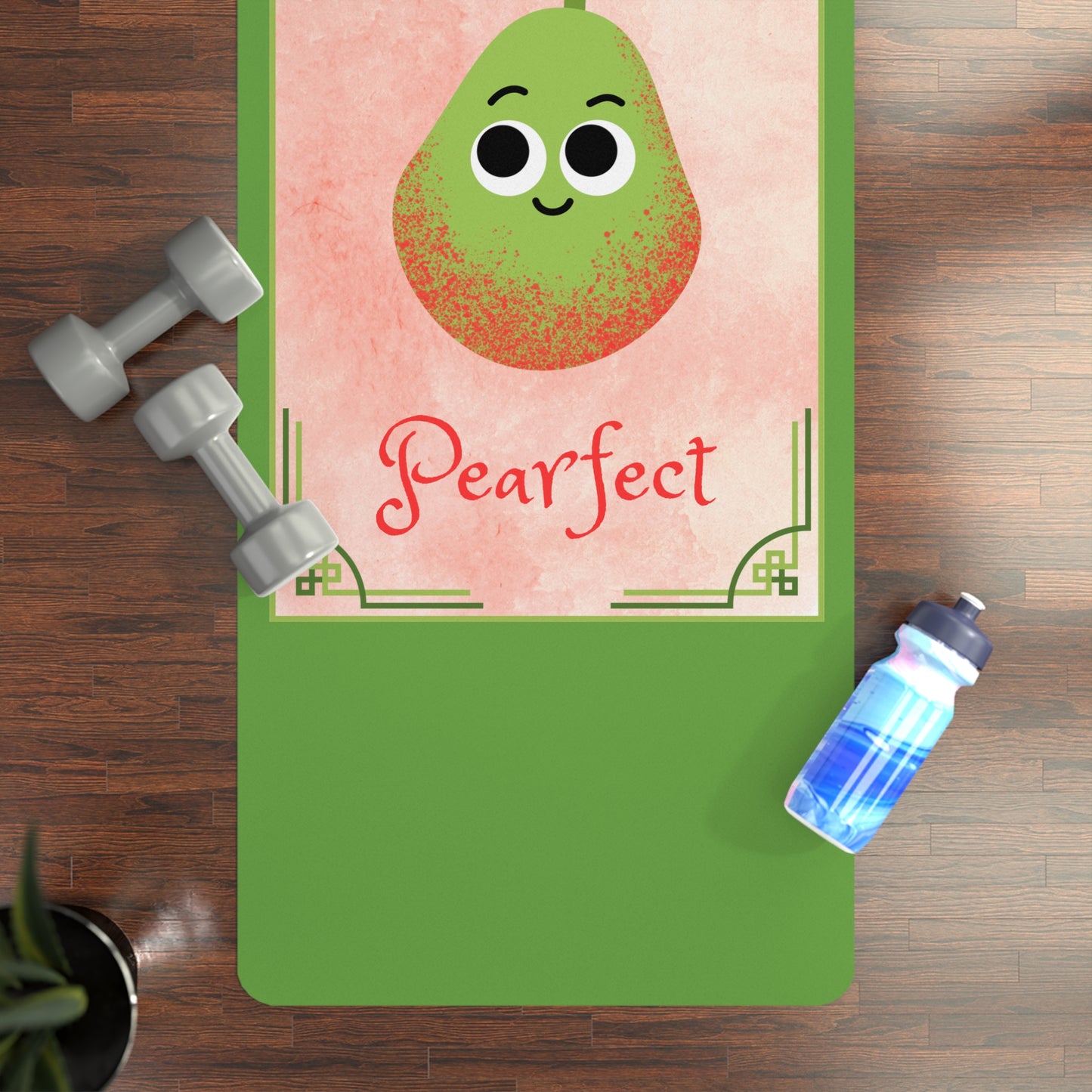 Practically Pearfect Rubber Yoga Mat for Fitness, Meditation, Yoga Practice, Eco-Friendly Fitness Gear, Perfect Gift for Yogis