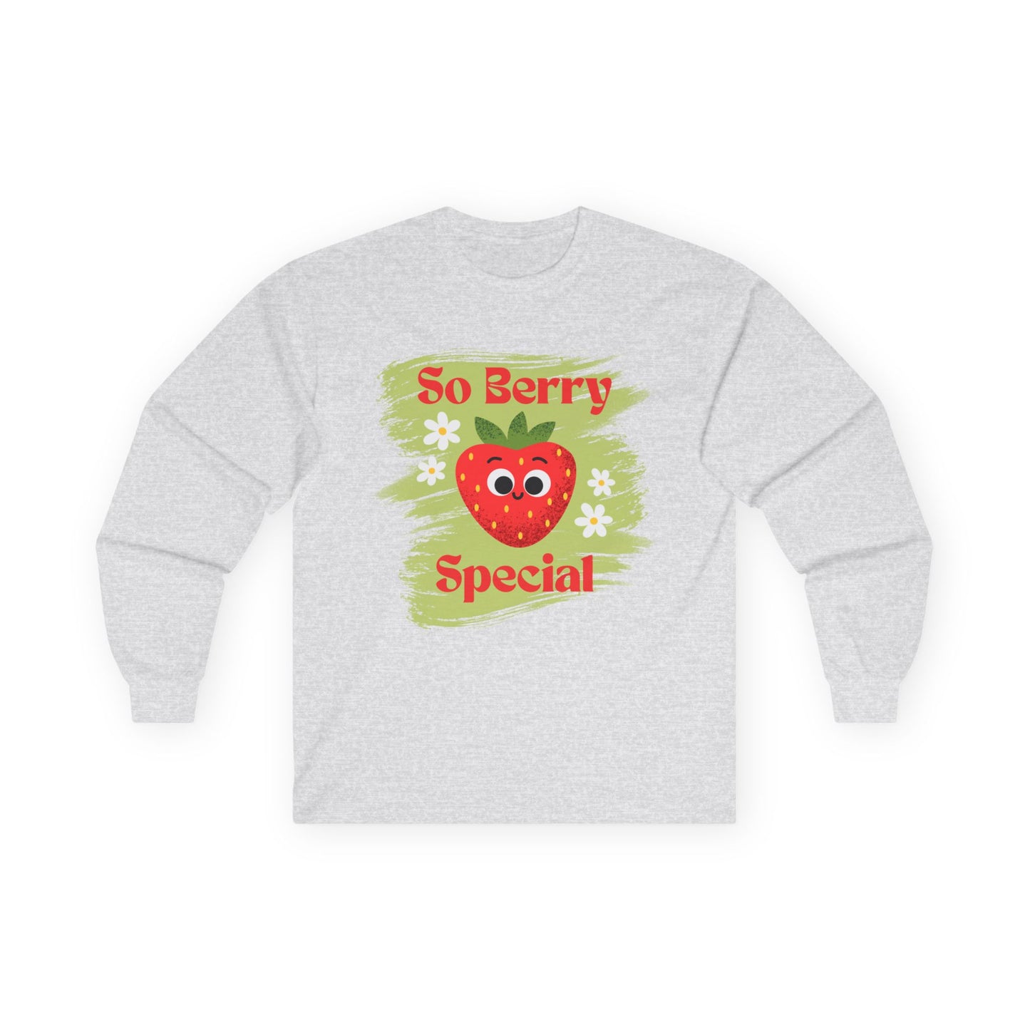 So Berry Special Long Sleeve Tees | Cute Strawberry Graphic Tee, Unisex Family Apparel, Summer, Gift for Friends, Love and Friendship
