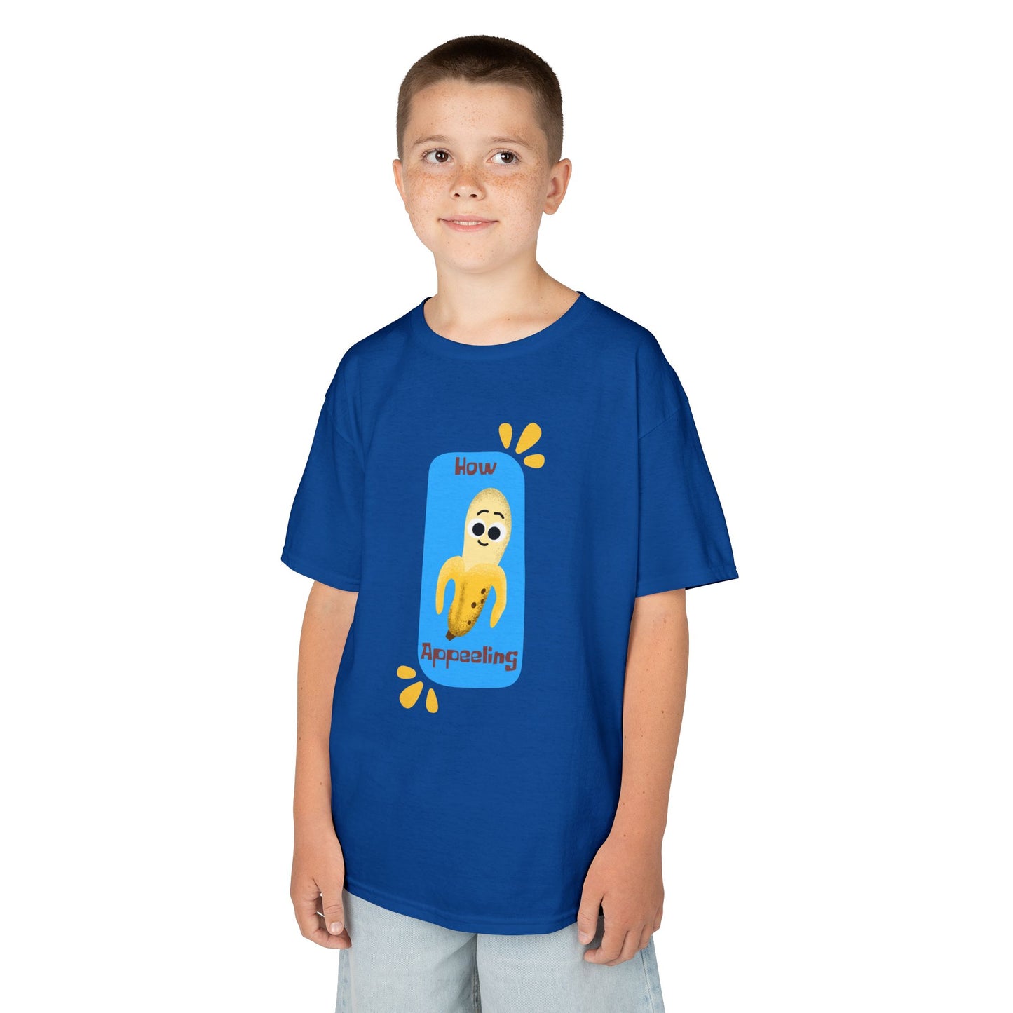 Kids Funny Graphic Tee with 'How Appeeling' Banana Pun Design | Playful Shirt for Children | Gift for Birthdays