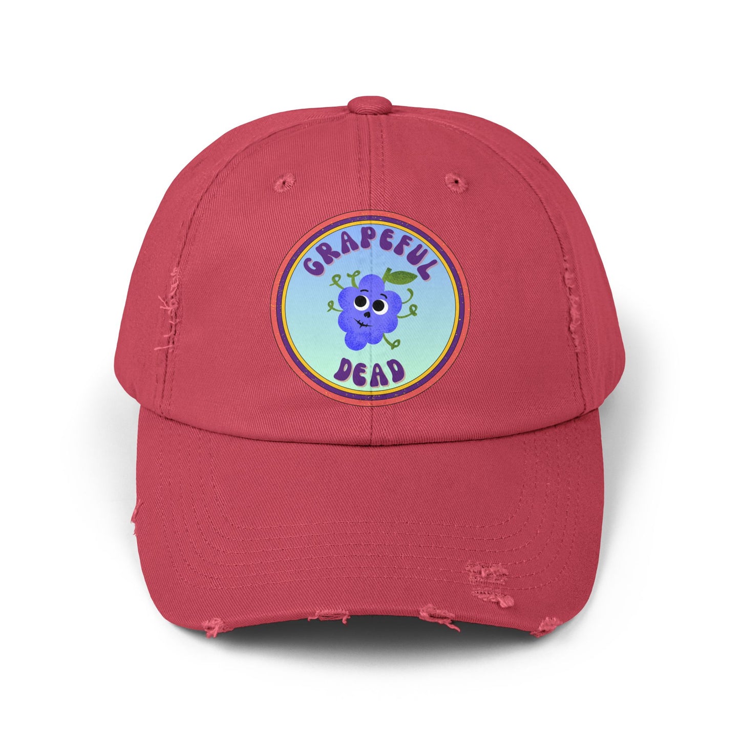 Grateful Dead Distressed Cap, Trendy Unisex Baseball Hats, Vintage Style Cap, Music Festival Accessory, Gift for Dead Heads, Summer Essentials