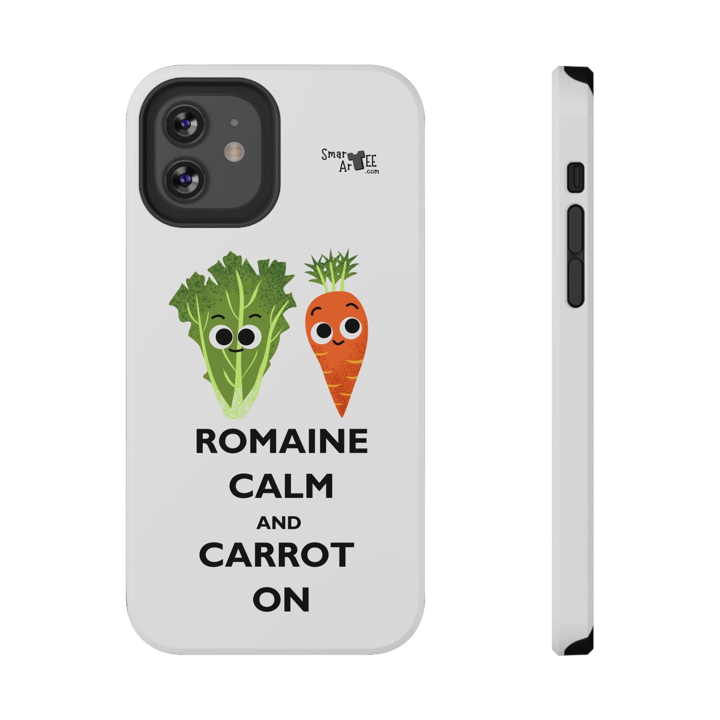 Cute Vegetable Pun Phone Caseca – Romaine Calm and Carrot On, Fun Gift, Kitchen Decor, Quirky, Culinary Passion