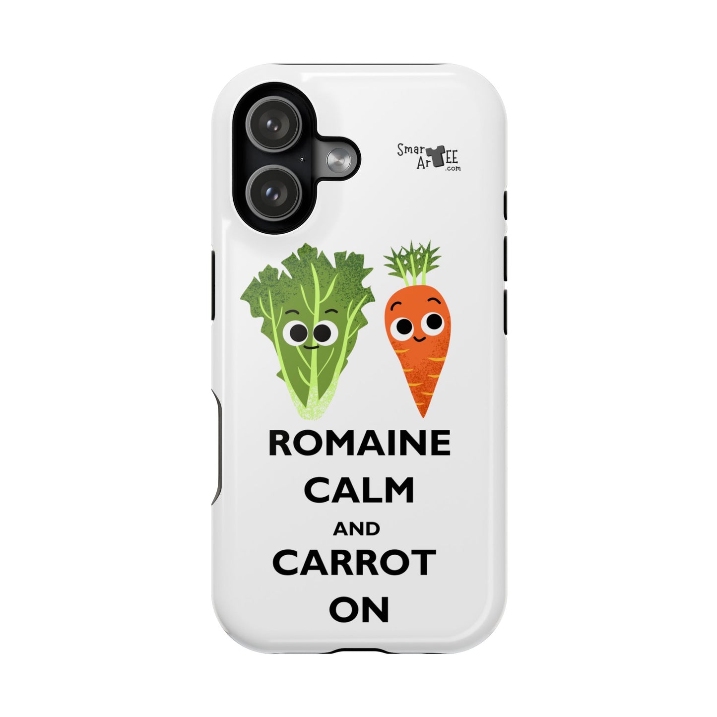 Cute Vegetable Pun Phone Caseca – Romaine Calm and Carrot On, Fun Gift, Kitchen Decor, Quirky, Culinary Passion
