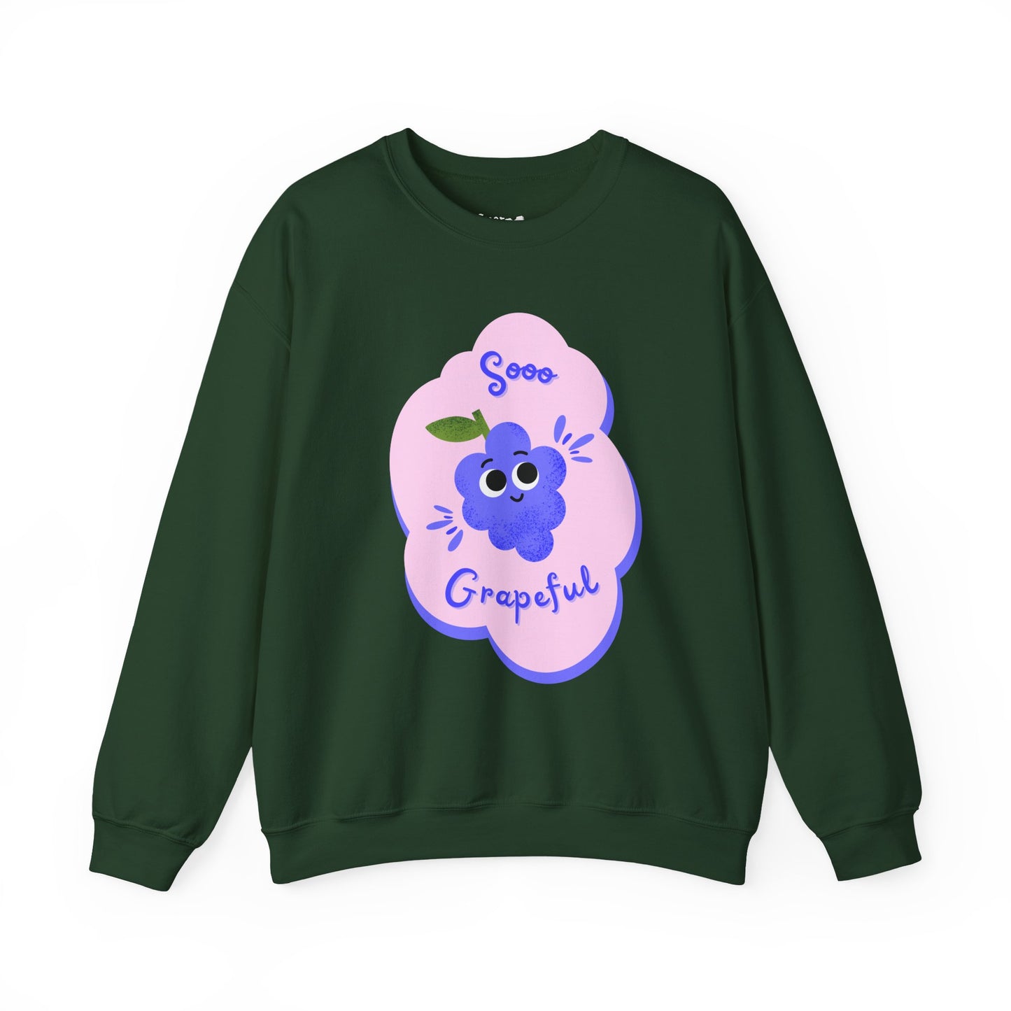 Sooo Grapeful Crewneck Sweatshirt - Cozy Unisex Top, Perfect for Gift Giving, Casual Wear, Fall Fashion, and Everyday Comfort