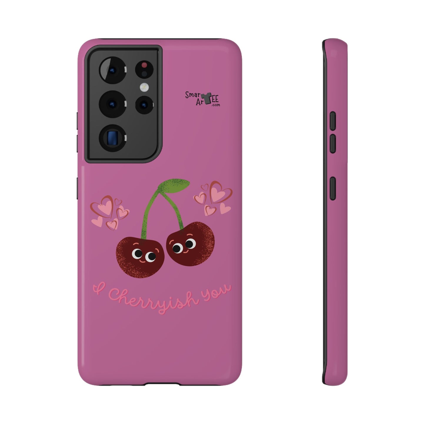 Cute Cherry Impact-Resistant Phone Case, Cherry Phone Cover, Valentine's Gift, Cute Phone Accessories, Sweetheart Case, I Cherryish You
