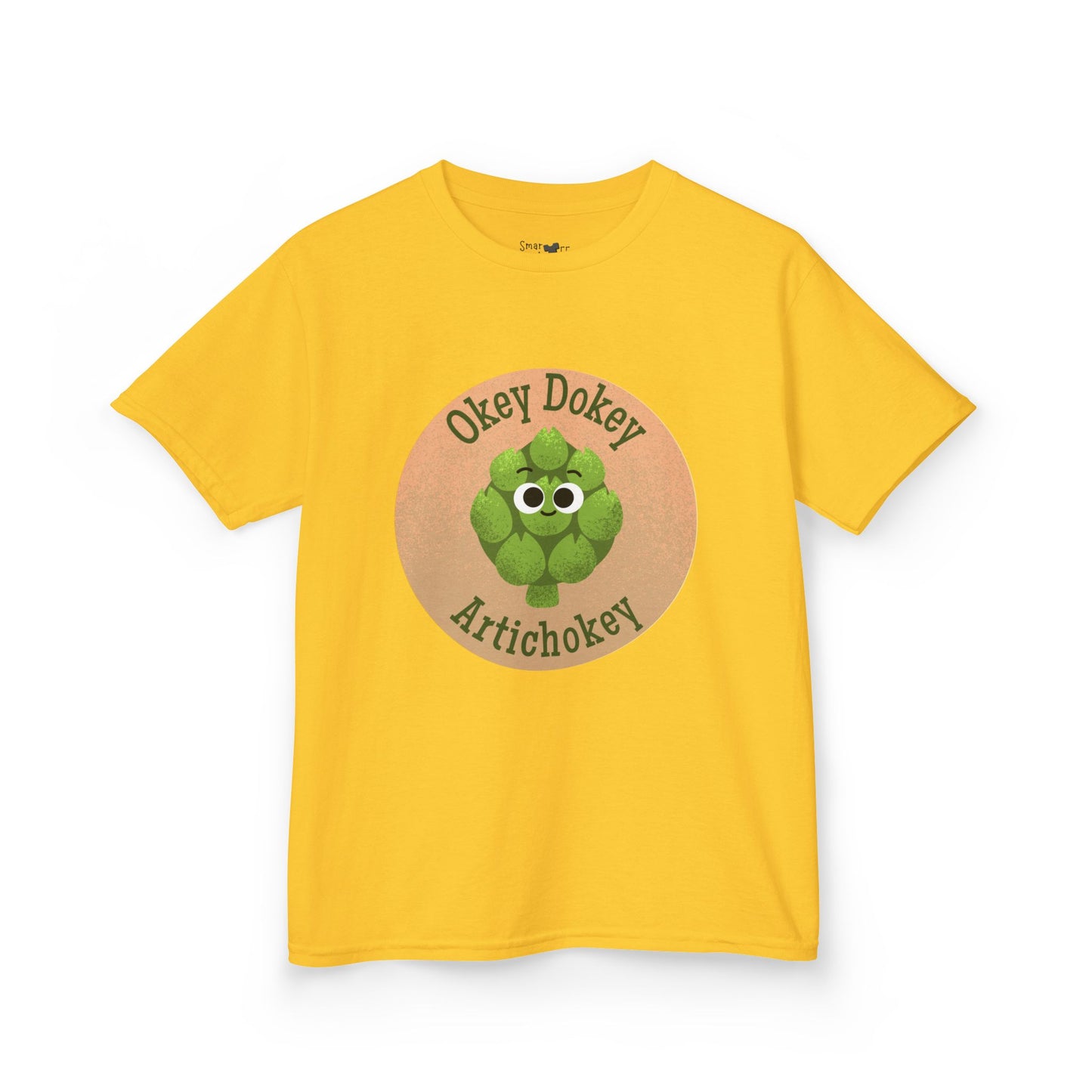 Kids Funny Graphic Tee with 'Okey Dokey Artichokey' Design, Cute Kids Shirt, Playful Apparel, Gift for Children, Summer Wear