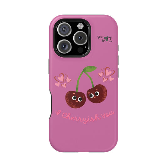 Cute Cherry Impact-Resistant Phone Case, Cherry Phone Cover, Valentine's Gift, Cute Phone Accessories, Sweetheart Case, I Cherryish You