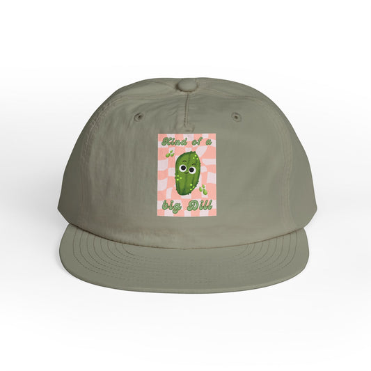 Funny Surf Cap with Cute Dill Pickle Design, Summer Hat for Beach Lovers, Ideal Gift for Foodies, Great for BBQs and Parties