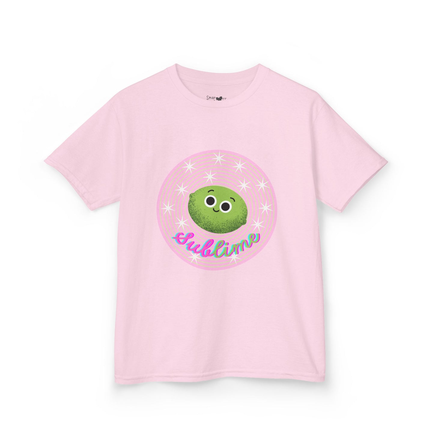 Kids Sublime Tee with Cute Lime Character, Fun Kids Shirt, Gift for Birthdays, Playdates, Summer Outfits, Cute Apparel