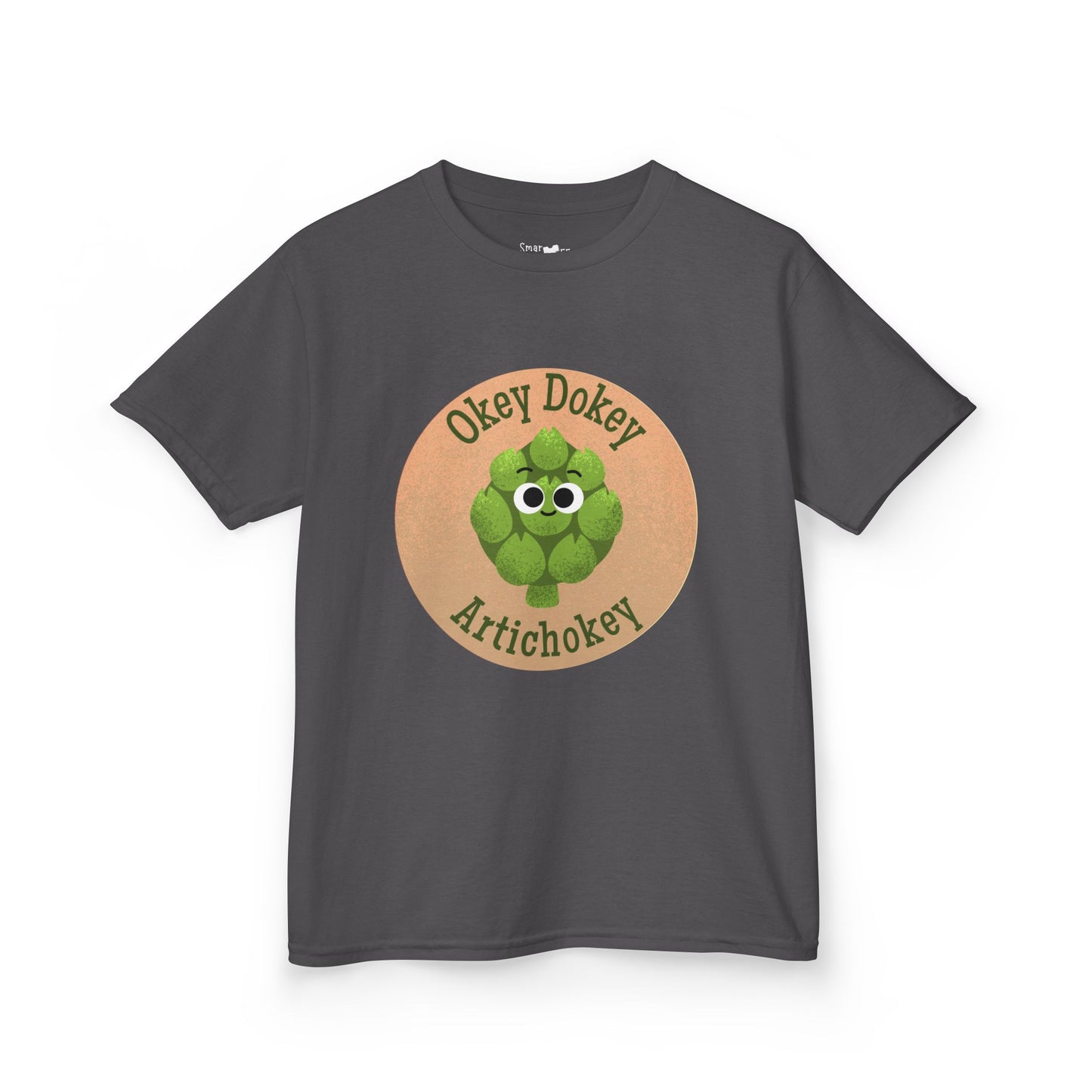 Kids Funny Graphic Tee with 'Okey Dokey Artichokey' Design, Cute Kids Shirt, Playful Apparel, Gift for Children, Summer Wear