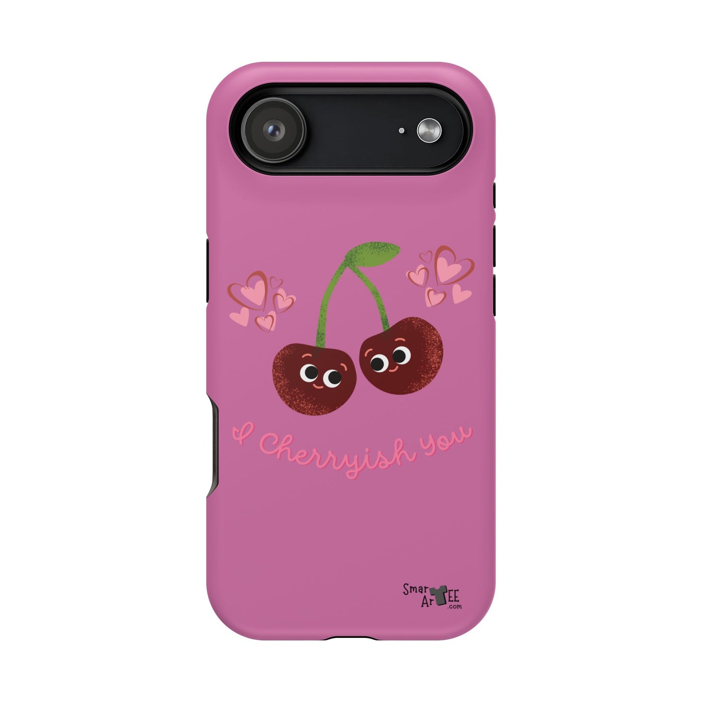 Cute Cherry Impact-Resistant Phone Case, Cherry Phone Cover, Valentine's Gift, Cute Phone Accessories, Sweetheart Case, I Cherryish You