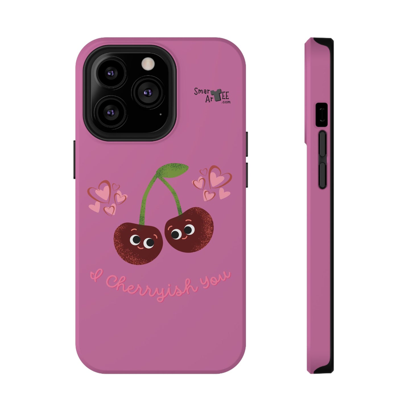 Cute Cherry Impact-Resistant Phone Case, Cherry Phone Cover, Valentine's Gift, Cute Phone Accessories, Sweetheart Case, I Cherryish You