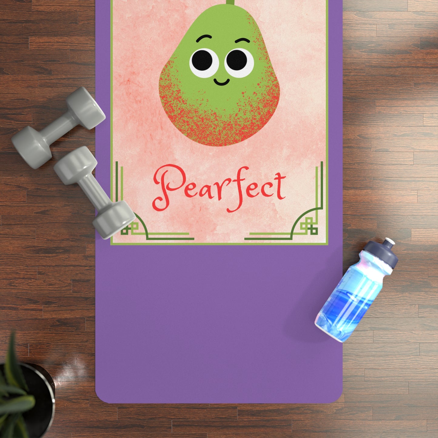 Practically Pearfect Rubber Yoga Mat - Fun Exercise Mat for Home Gym, Yoga Lovers, Gifts for Fitness Enthusiasts, Quirky Workout Gear, [...]