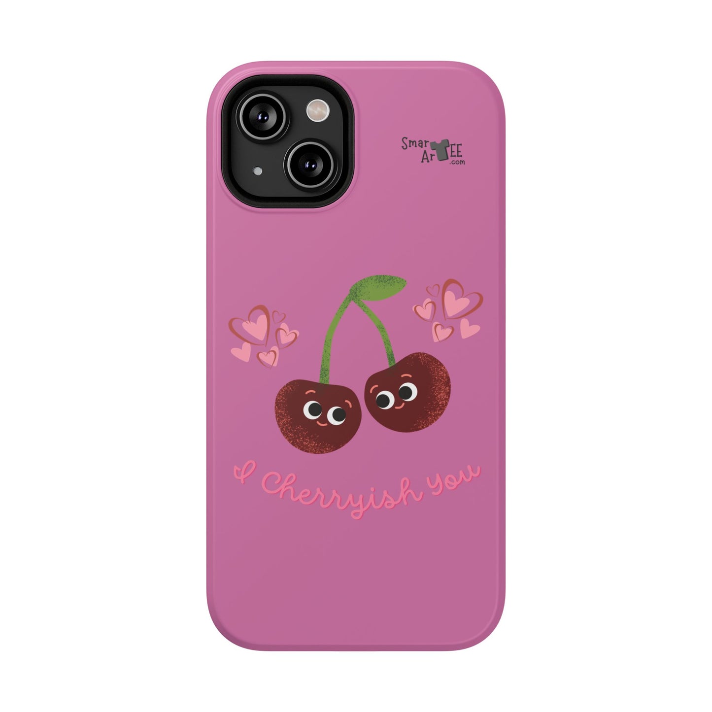 Cute Cherry Impact-Resistant Phone Case, Cherry Phone Cover, Valentine's Gift, Cute Phone Accessories, Sweetheart Case, I Cherryish You