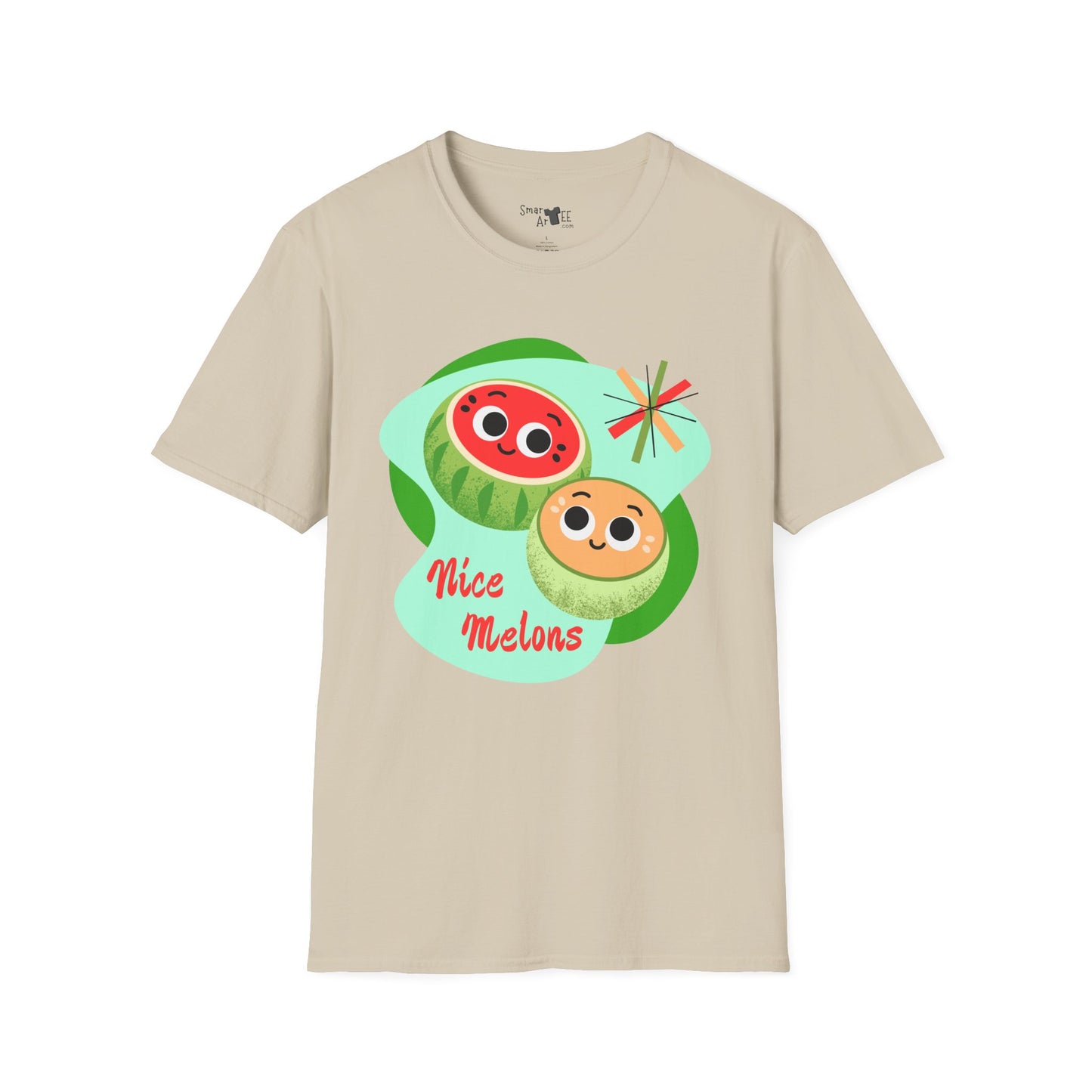 Cute & Fun 'Nice Melons' Unisex Softstyle T-Shirt - Perfect for Summer Vibes & Fruit Lovers, Great Gift Idea