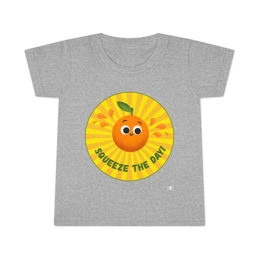 Cute Toddler Shirt - 'Squeeze the Day!' Funny Tee for Kids, Gift for Birthdays, Summer Vibes, Playful Wear, Toddler Apparel