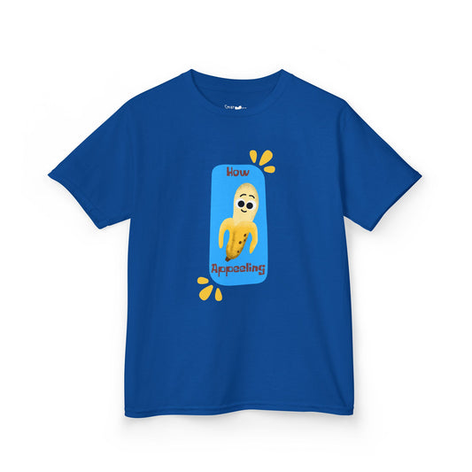 Kids Funny Graphic Tee with 'How Appeeling' Banana Pun Design | Playful Shirt for Children | Gift for Birthdays