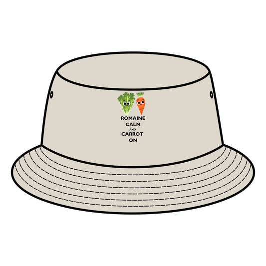 Romaine Calm Bucket Hat, Funny Gardening Hat, Summer Sun Protection, Gift for Veggie Lovers, Casual Outdoor Accessory