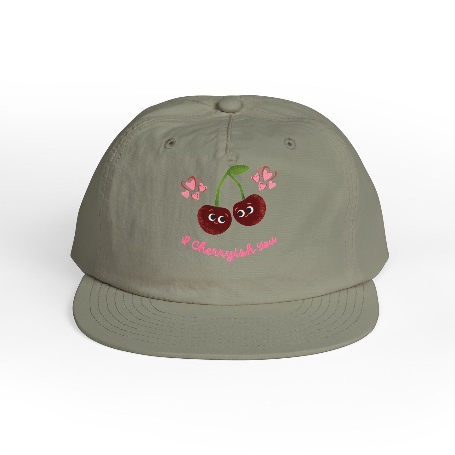 Charming Cherry Surf Cap – Perfect for Summer, Beach Days Hat, Outdoor Adventures, Gift for Surf Lovers, Adjustable Snapback Hat