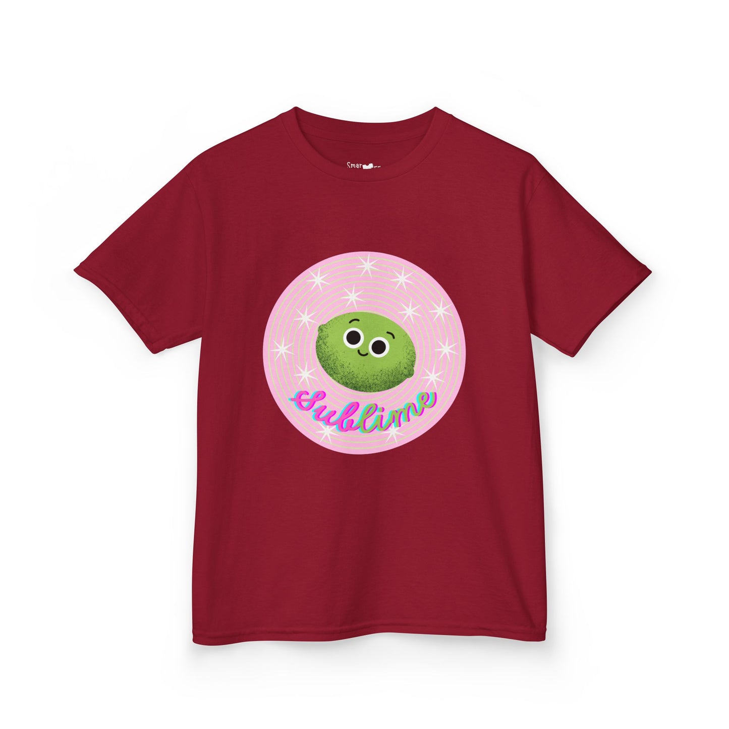 Kids Sublime Tee with Cute Lime Character, Fun Kids Shirt, Gift for Birthdays, Playdates, Summer Outfits, Cute Apparel