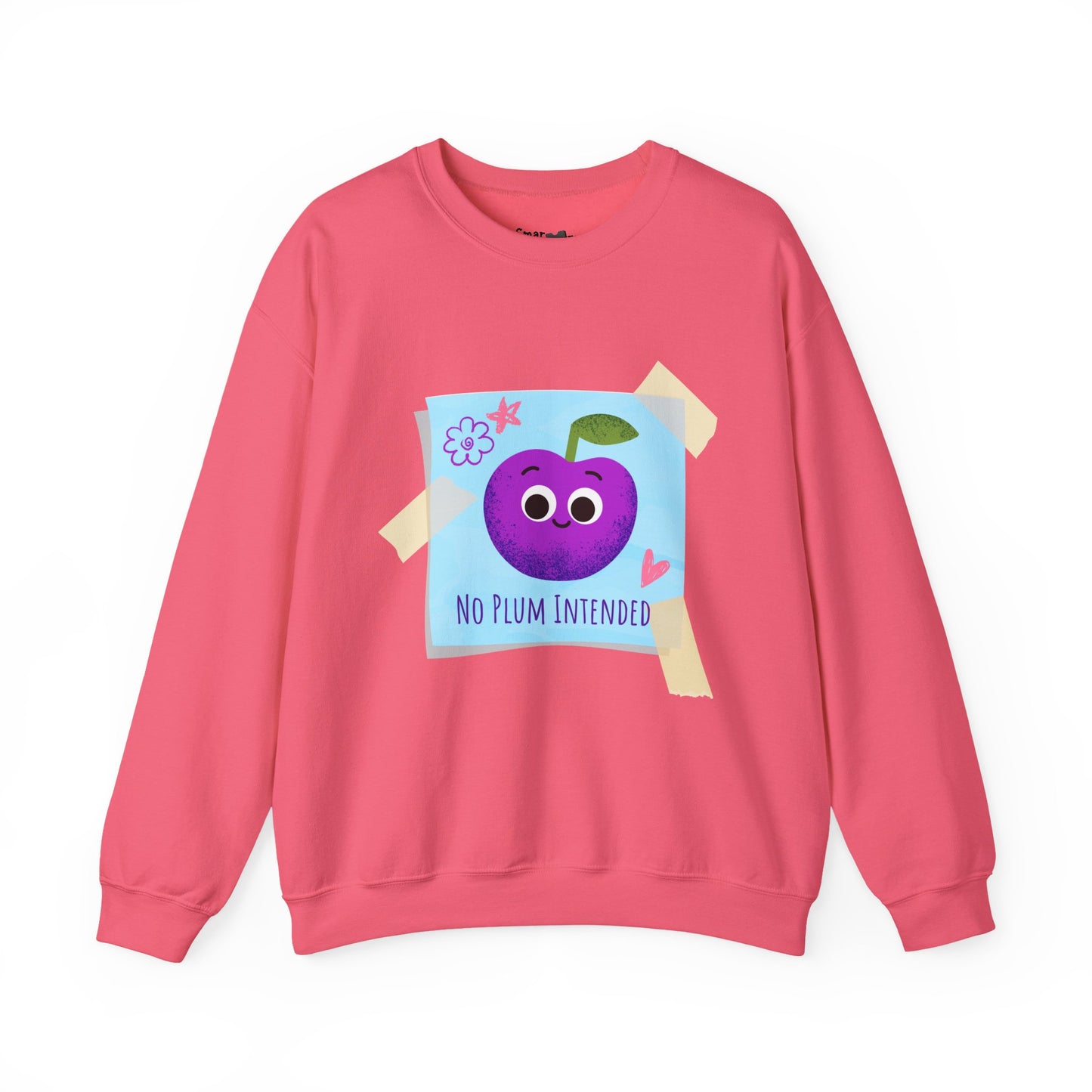 No Plum Intended Crewneck Sweatshirt, Relaxed Style for Everyday Wear, Great Gift Idea, Unisex Sweater