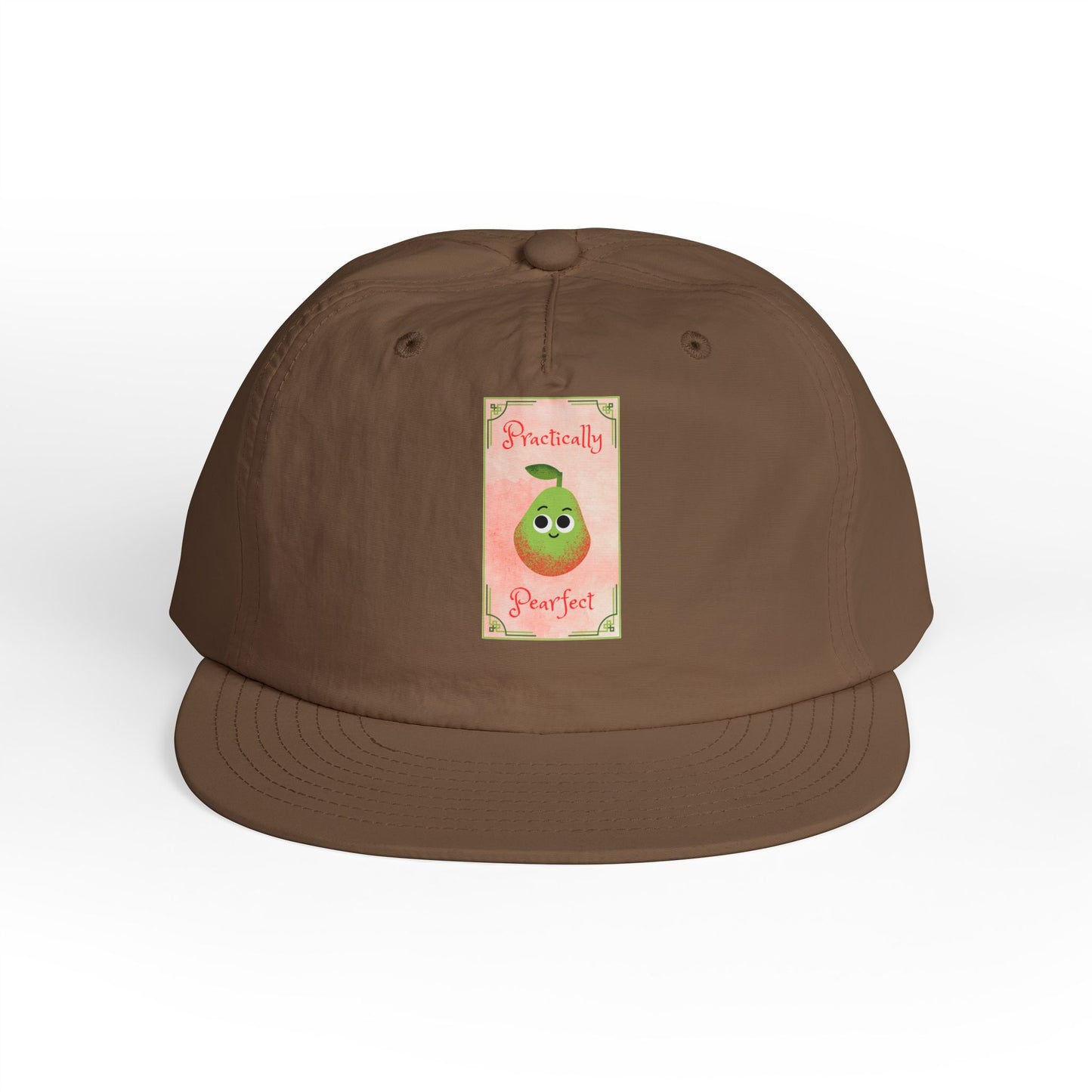 Surf Cap with 'Perfectly Pear' Design - Fun Beachwear, Summer Accessory, Gift Hat for Surfers, Casual Outfit, Beach Party Essential